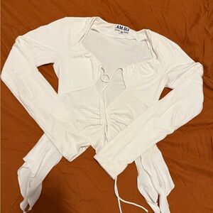 I AM GIA Women's White Long Sleeve Top